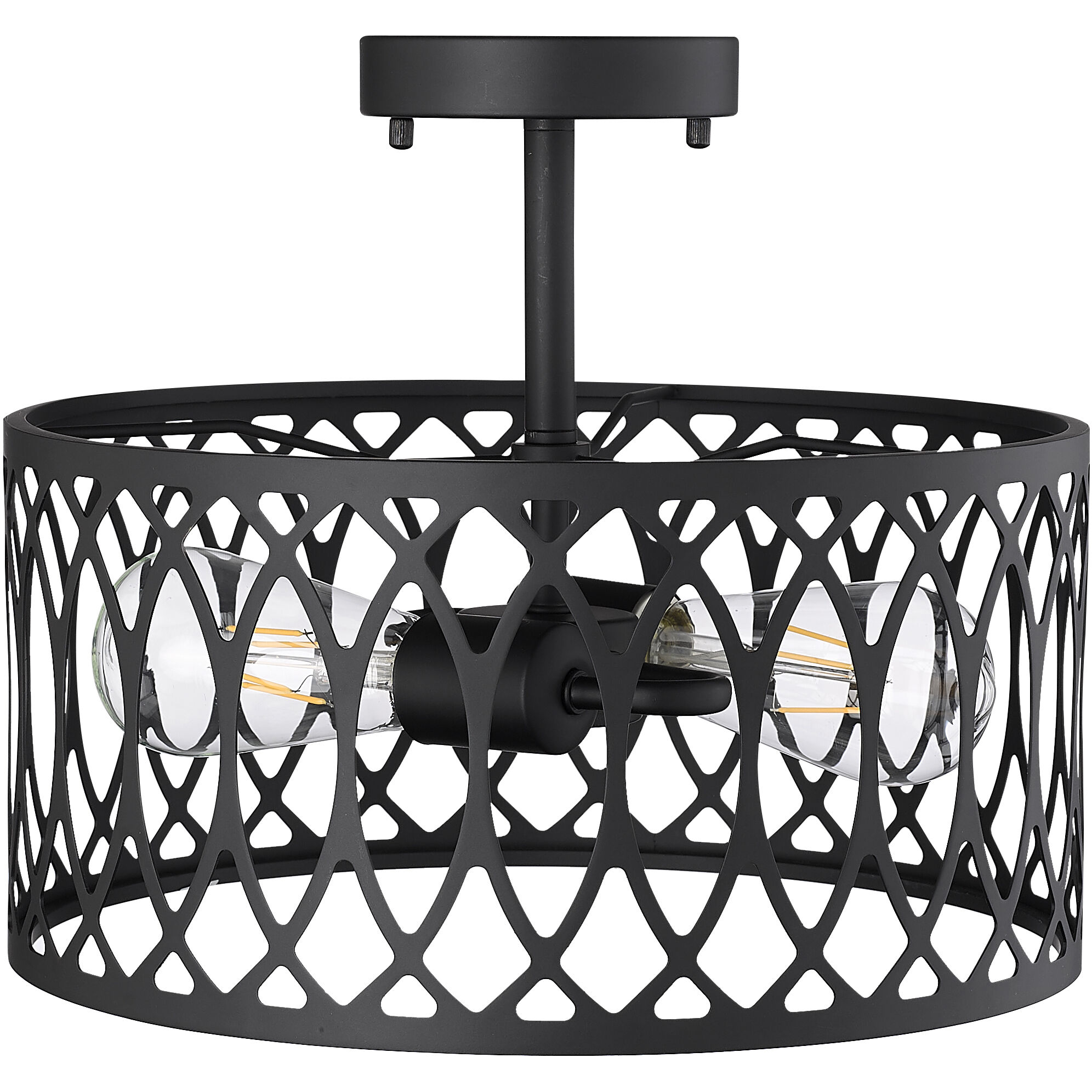 Arelyn 1 Light 13 inch Matte Black Semi-Flush Mount Ceiling Light